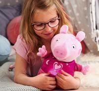 Peppa Pig 2v1 plyšový zaspávač hrajúci + svetlo, ružový, 25 cm